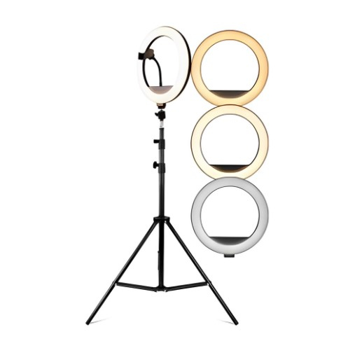 Ring Light 10' Completo Portátil 26cm + Tripé + suporte p/ celular