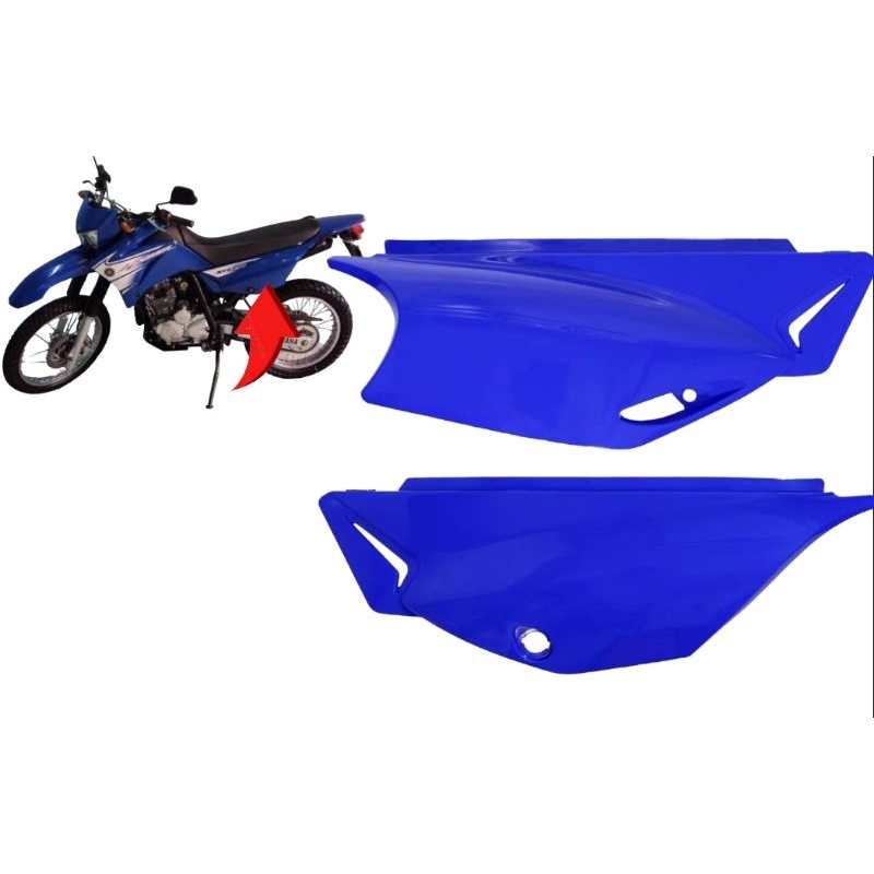 carenagem tampa lateral yamaha lander 250 azul ano 2007 a 2017 carenagem lateral traseira