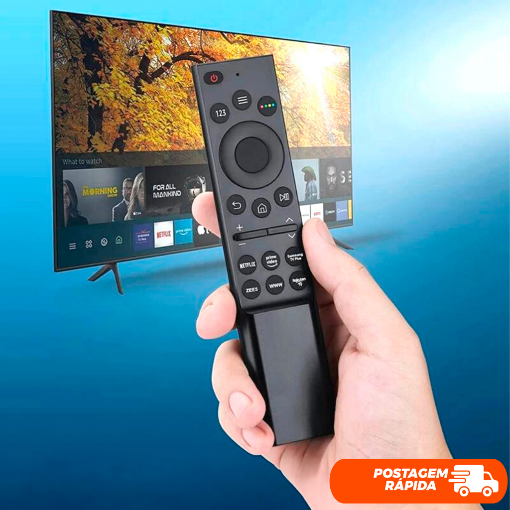 Controle Para Tv Samsung 4k 8k Smart 6 Teclas Netflix Amazon Globoplay