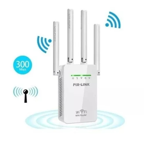 Repetidor Wifi 4 Antenas Amplificador De Sinal 2800m PixlinK