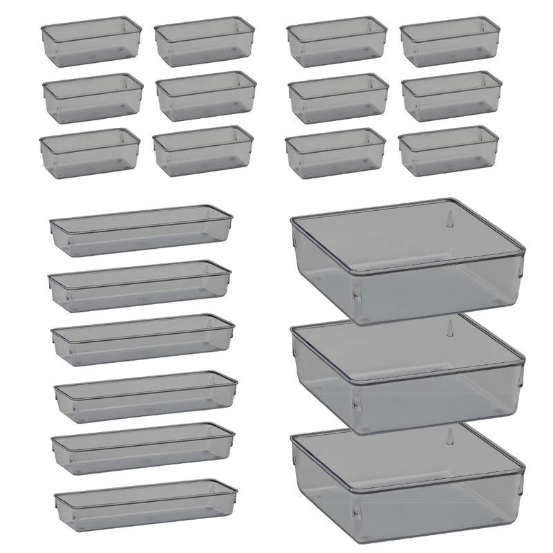 Kit 21 Organizadores Multiuso Modulares de Acrílico Cristal — foto 3