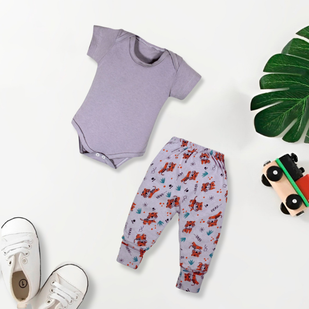 Kit 10 Pçs Body E Mijão Bebe M/CURTA ESTAMPADO 100% Algodão Menino