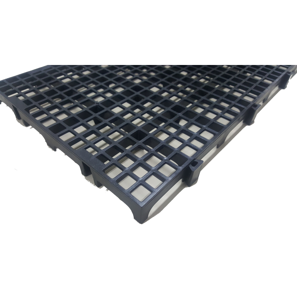 50pçs Estrado Plástico Preto 50x25x2,5cm - Pallet Palete - Estrados em Plástico Piso Plástico Piso Modular a Pronta entrega