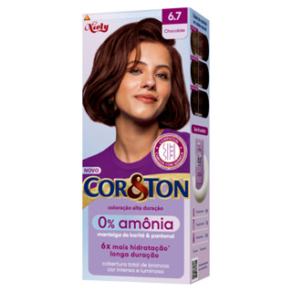 kit com 4 Tinturas para Cabelo sem  Amônia Chocolate 6.7 CoreTon