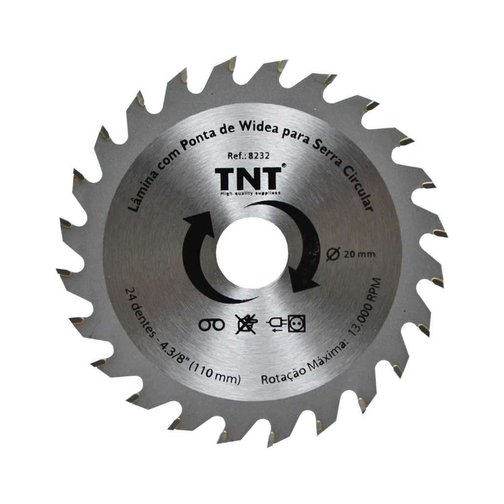 kit c/02 Lamina De Serra Circular P/madeira 110mm C/24 Dentes em Oferta na Shopee