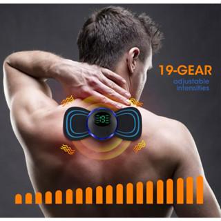 Kit 2 Peças Mini Massageador Elétrico Portátil Cervical EMS
