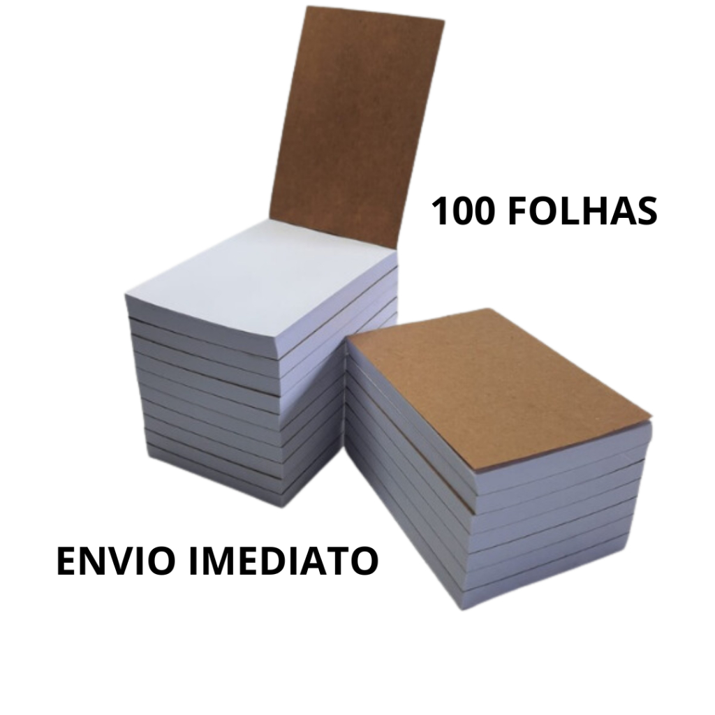 10 Blocos com 100 folhas para Anotação Rascunho Comanda Bar Restaurante Loja Supermercado Artesanato sem pauta em Oferta na Shopee
