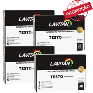 Kit 4 caixas Lavitan Testo Performance Suplemento Vitaminico com 30 comprimidos Cimed