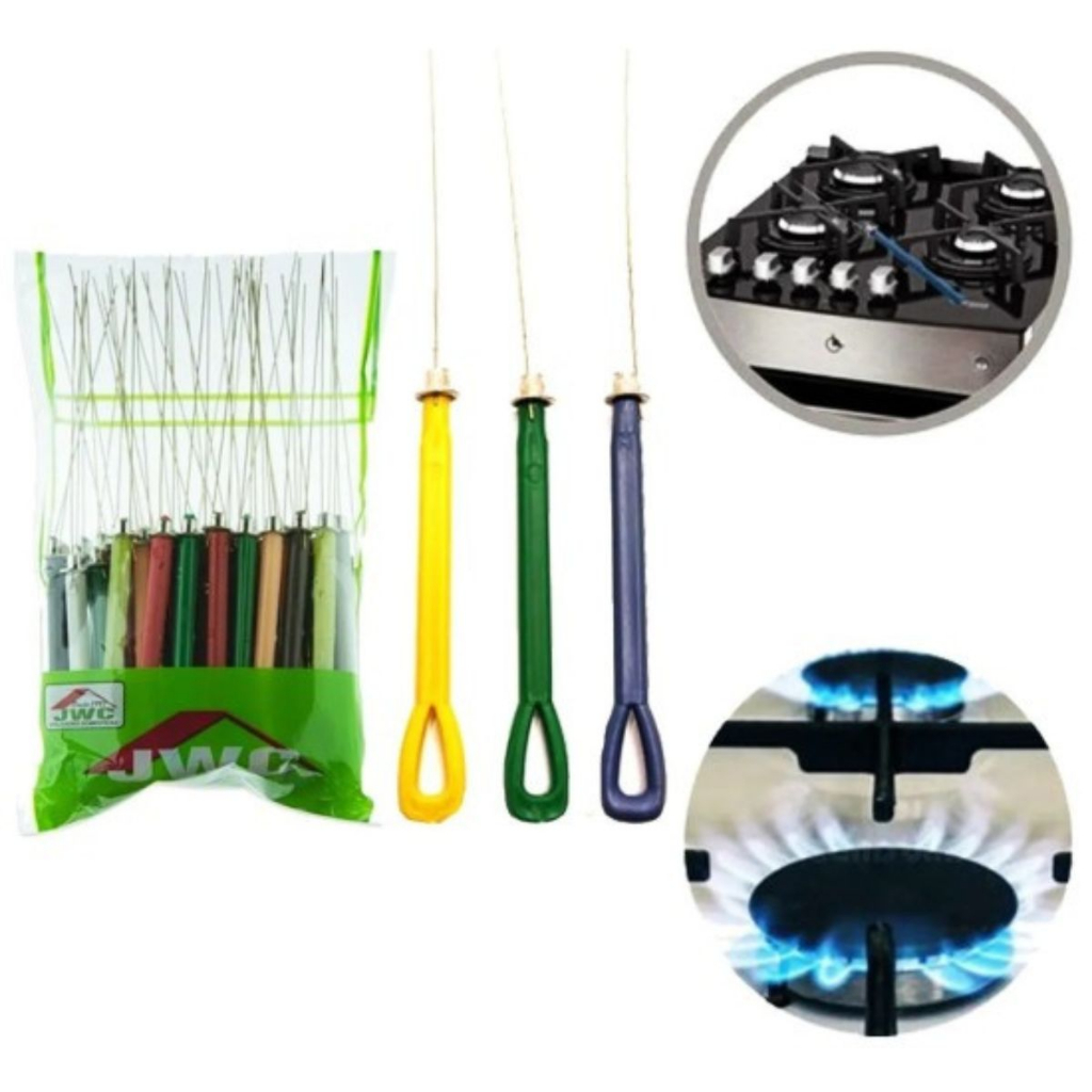 Kit 3 Agulhas Desentupidoras de Fogão para Limpeza de Bocas e Queimadores de Cozinha