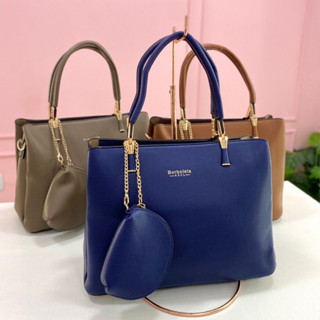 Bolsa feminina média da borboleta azul + alça transversal e alça de mão.