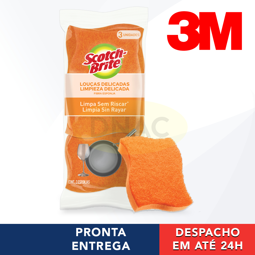 Kit 9 Esponjas De Limpeza Para Lavar Louça Delicada Não Risca - 3M em Oferta na Shopee