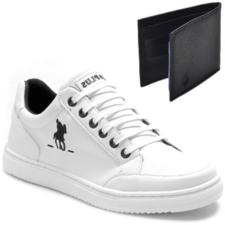 Kit Sapatênis Tenis Polo Plus Casual Oferta Lançamento + Carteira Envio Já Promoção Original