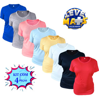 Camiseta Feminina Blusinha T Shirt Básica malha fria