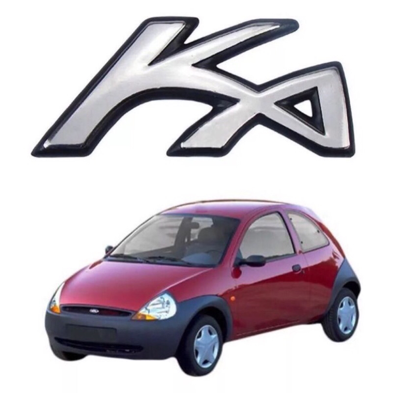 Emblema Letreiro Ka Porta Malas - Ford Ka 1997 A 2007 Peça Cromada Fita 3M