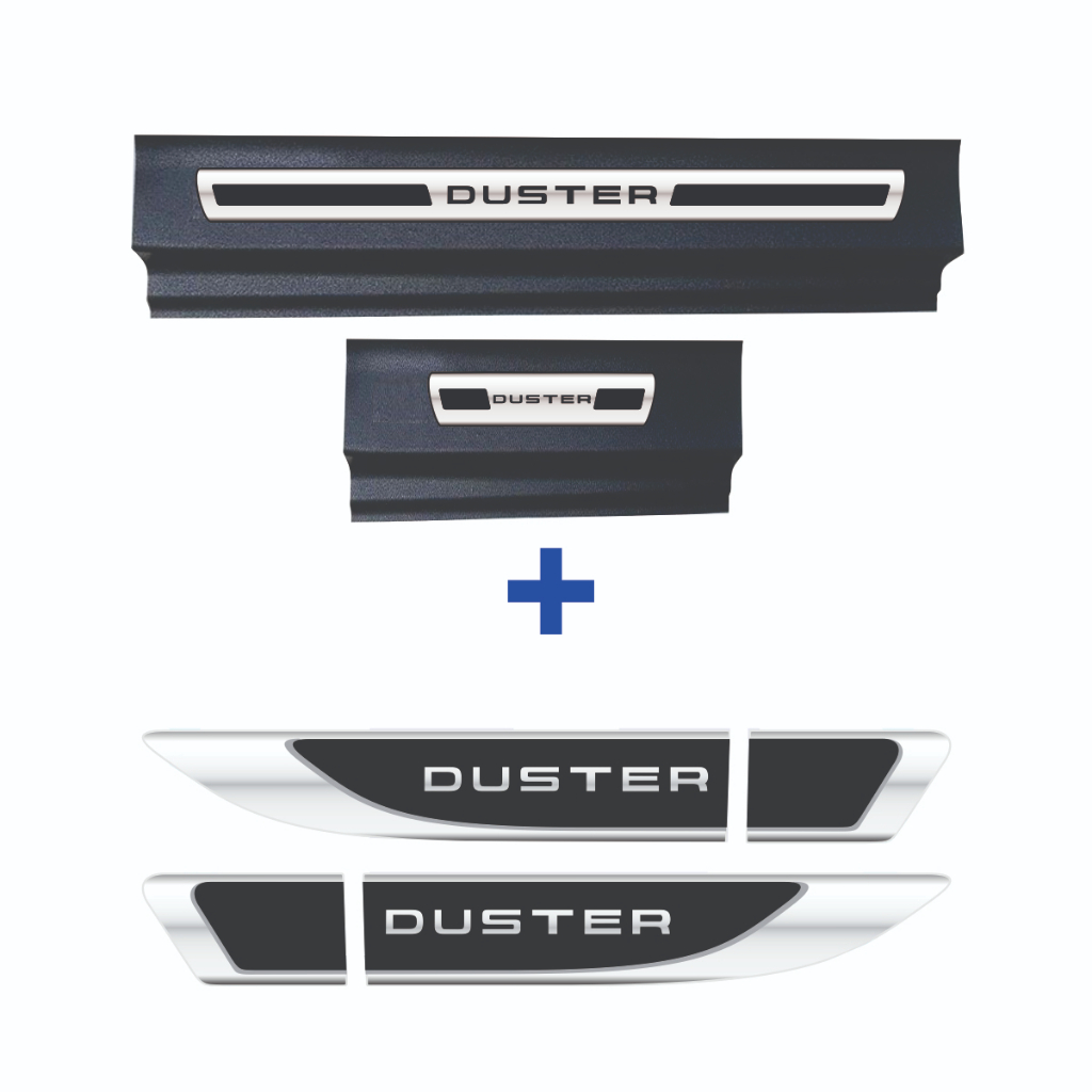 Renault Duster Kit Soleira Resinada E Aplique De Paralama