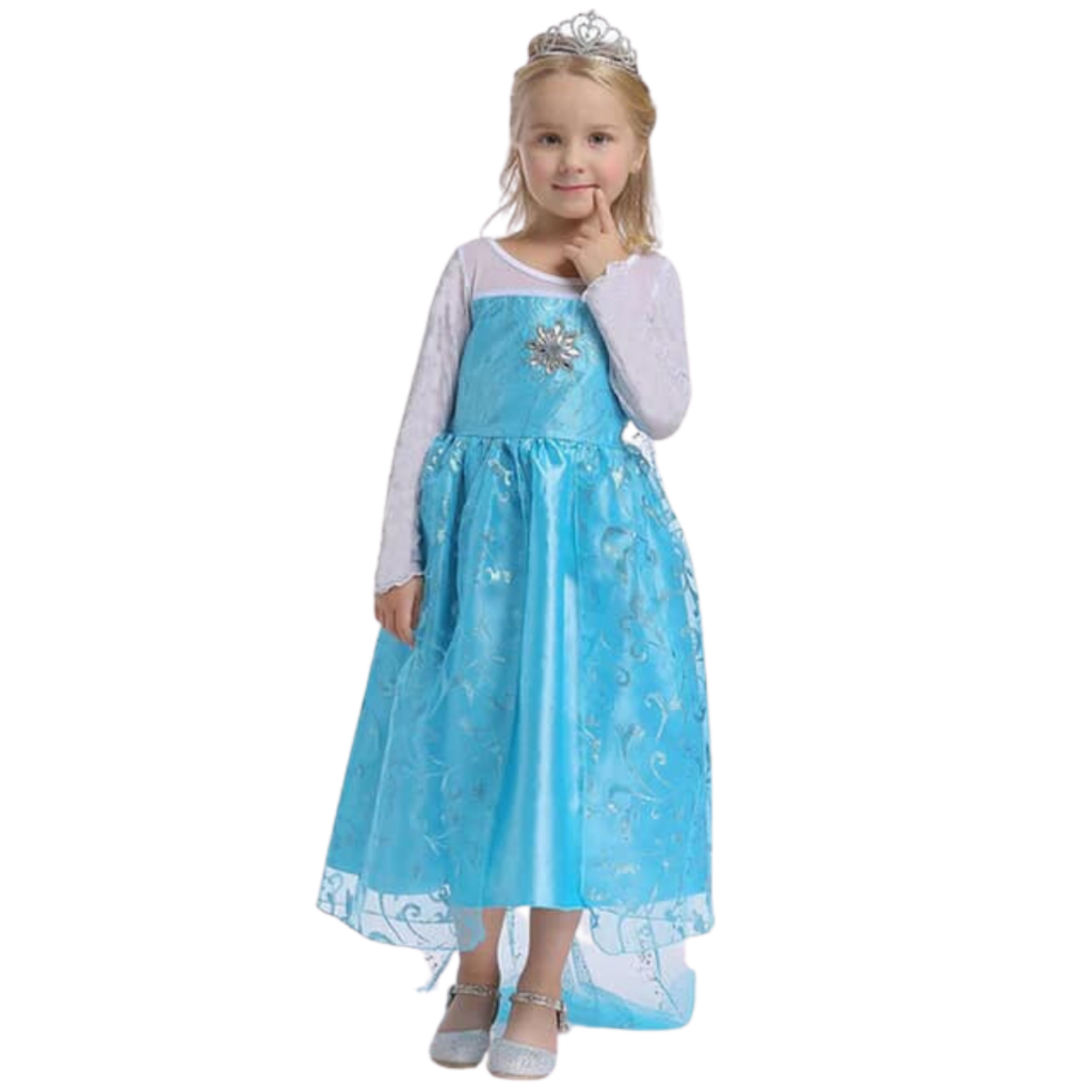 Vestido Luxo Fantasia Princesa Elsa Frozen Elza