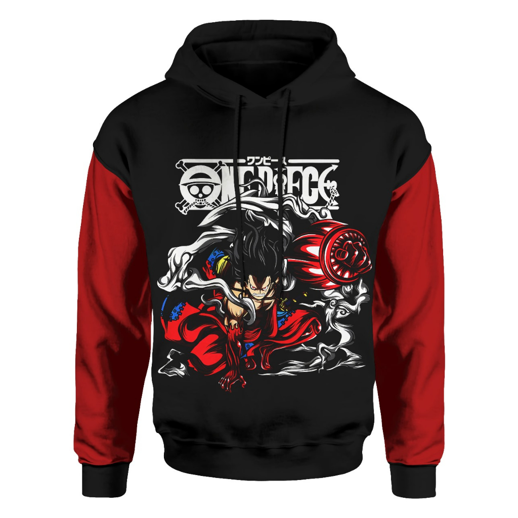 Moletom Blusa One Piece Manga Vermelha 3d Full Print Lançamento