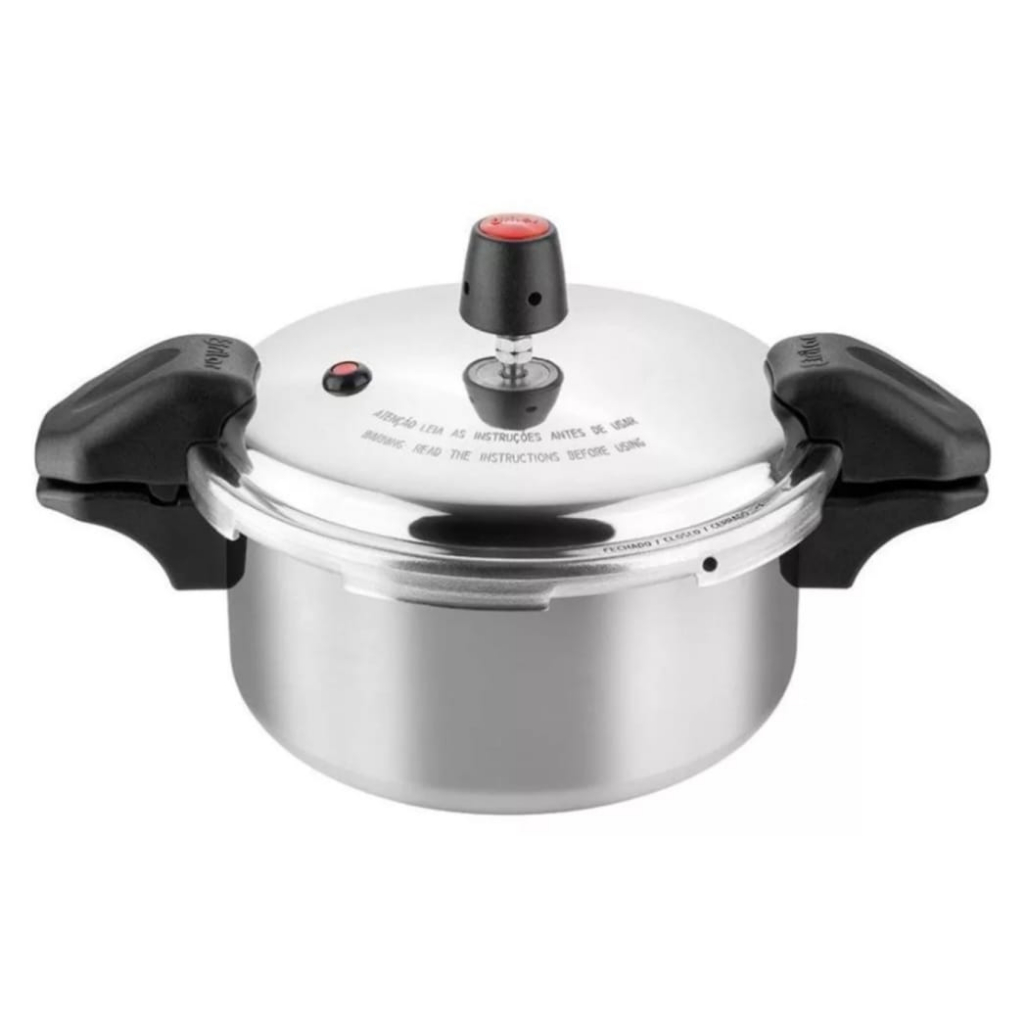 Panela Pressão Travamento Externo Alça Aluminio Polido Eirilar 3,0 Litros