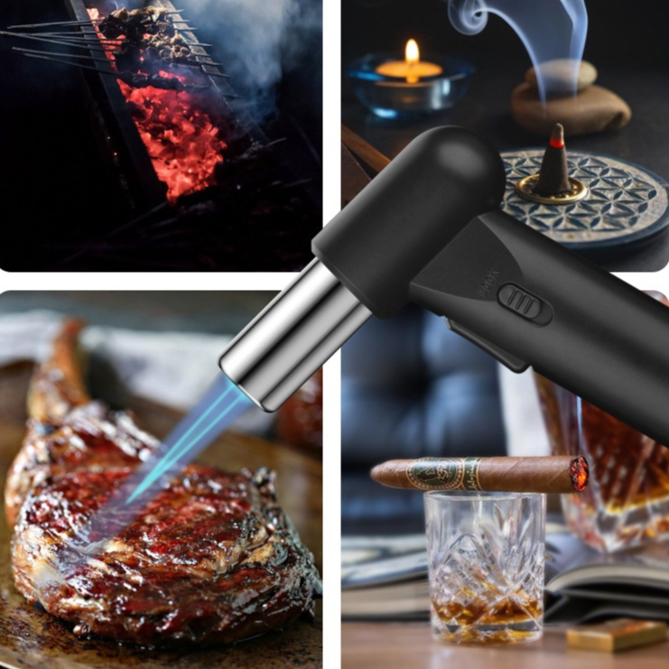 Maçarico Culinário Confeitaria Flambador Artesanato Portátil Controle Manual Chamas 1,300°C Acendimento automático