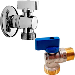 Torneira Registro Esfera Para Máquina De Lavar 1/2 X 3/4 Zamak Latão Parede Ferro Metal Lavanderia