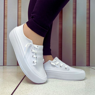 Tênis Feminino Casual Plataforma Sneaker Street Slip On Emborrachado