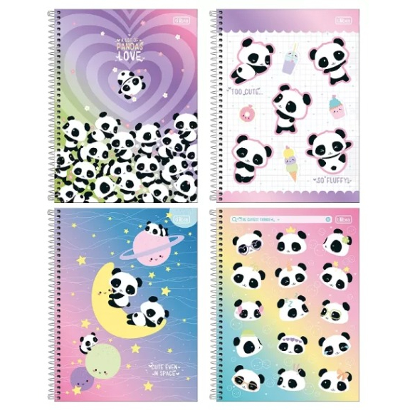 Caderno Universitário Capa Dura Lovely Friend Panda - Tilibra