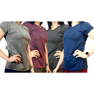 kit 4 baby look  (MESCLADA) DRY fit feminina  esportiva (fio mesclado) em Oferta na Shopee