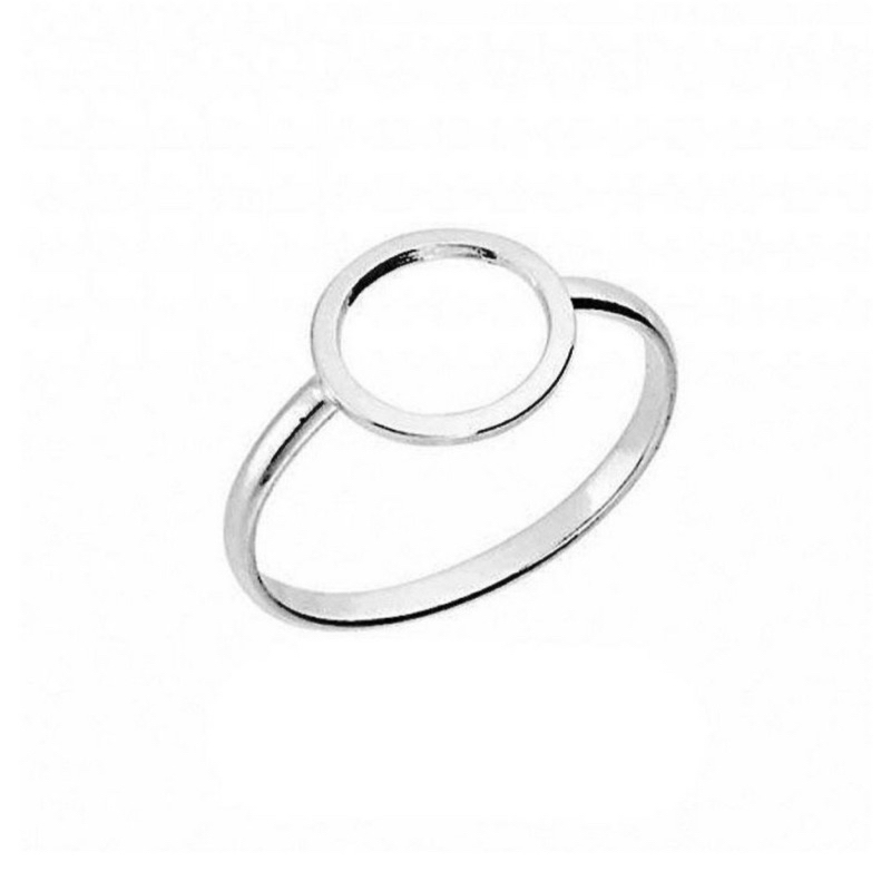 Anel Circulo Prata 925 Legitima Maciça em Oferta na Shopee