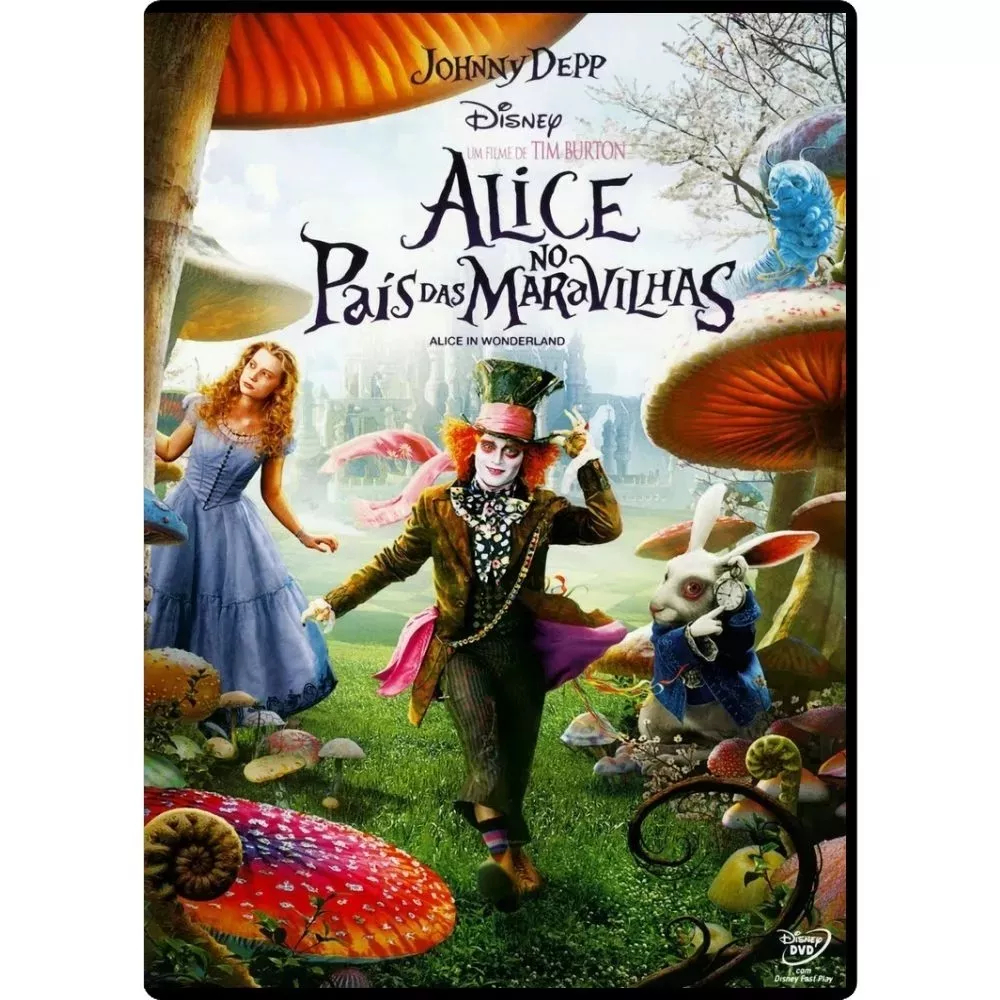 Dvd Alice no País das Maravilhas - Johnny Depp, Tim Burton - Original Lacrado