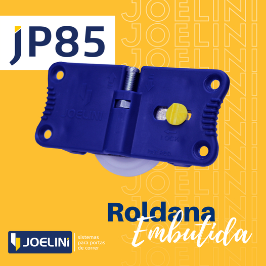JP 85 JOELINI KIT EMBUTIR SISTEMA DESLIZANTE PARA 1 PORTA  / KIT CORRER EMBUTIR