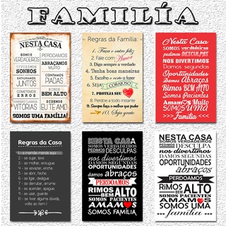 Quadros com Regras da casa, Frases engraçadas de família, Decoração para cozinha casa, 20x30cm em Oferta na Shopee
