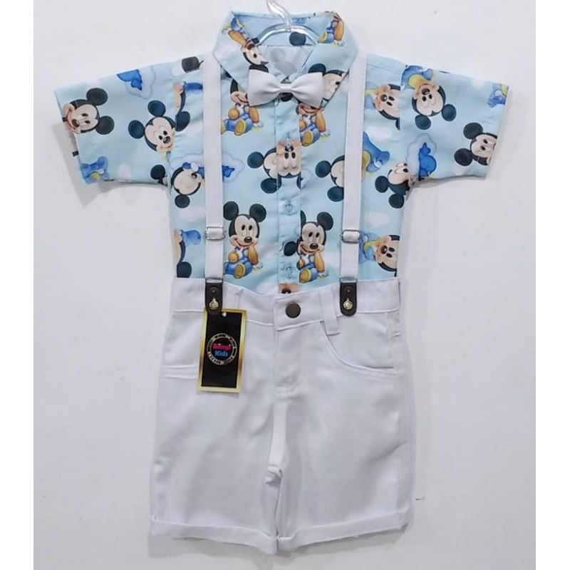 MICKEY BABY FANTASIA SOCIAL CONJUNTO INFANTIL TEMÁTICO em Oferta na Shopee