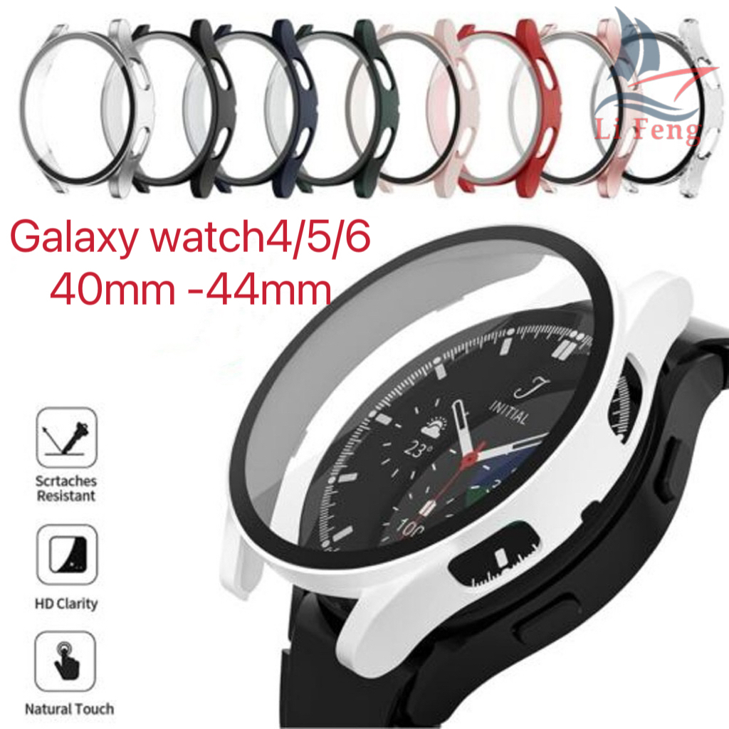 Capa Protetora + Película Vidro Temperado Samsung Galaxy Watch 4/5/6 – 40mm / 44