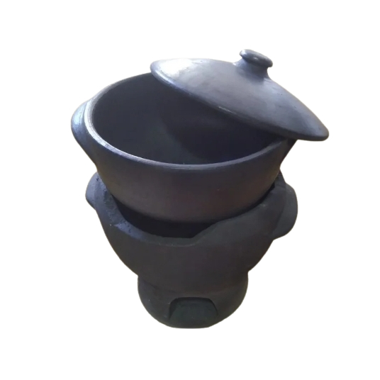 Fogareiro + Panela Barro 5 Litros Álcool,carvão,lenha Rechaud em Oferta na Shopee