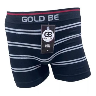 Kit 5 Cuecas Boxer Microfibra Confortável Sem Costura Gold Be