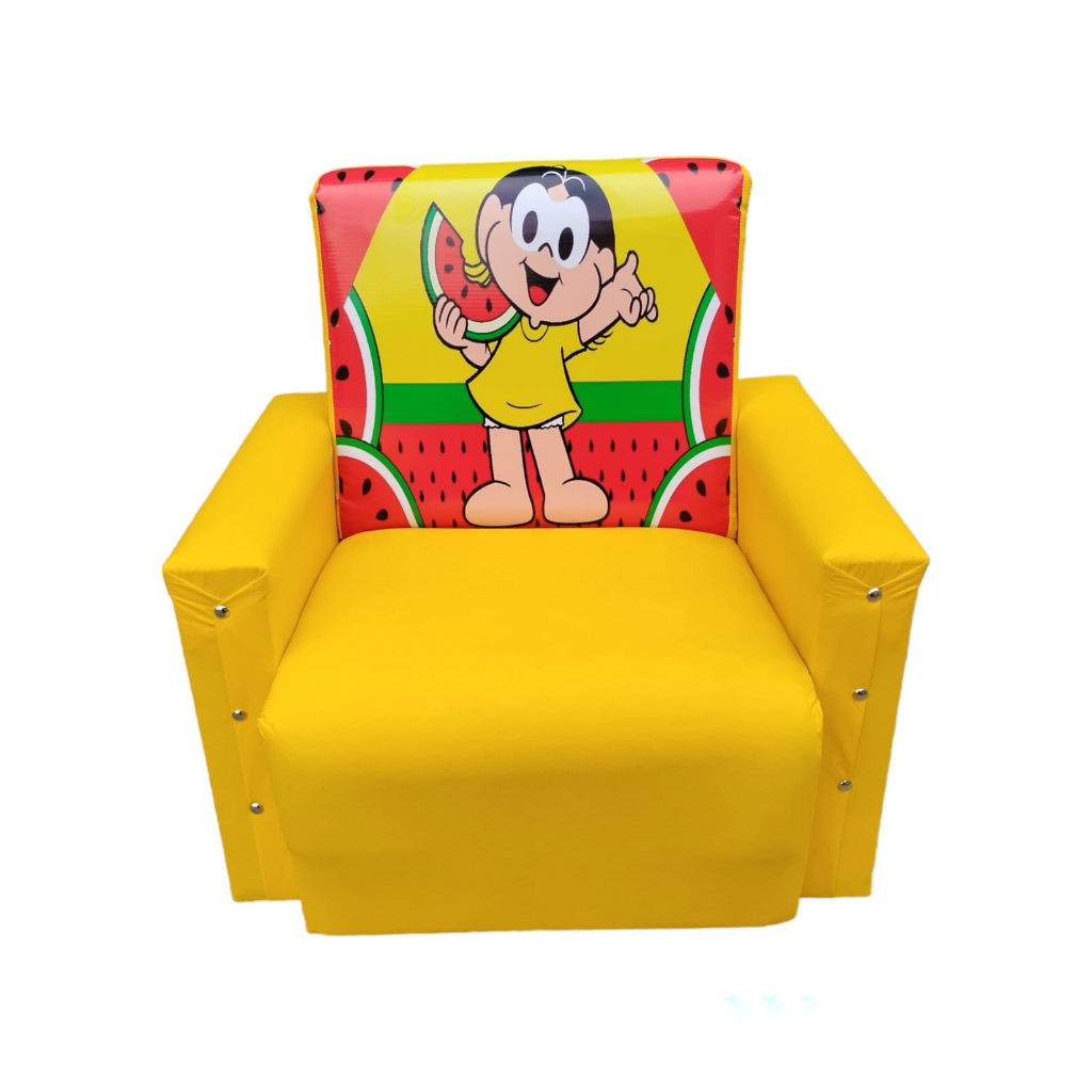 Mini Puff Sofa Kids Infantil (Poltrona Sofazinho) - Magali Turma da Monica
