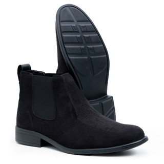 Bota Botina Chelsea Masculina Homem Camurça Nobuck Conforto Durabilidade Preta Promoção