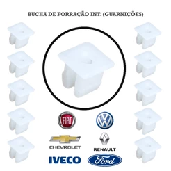 Buchas Alto-Falante Placa Forração Interna Volkswagen 10, 20 Ou 50 Grampos Presilhas