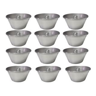 Kit 12 Mini Formas P/pudim 130ml 8 Cm X 5 Cm Bolo Mini Vulcão em Oferta na Shopee