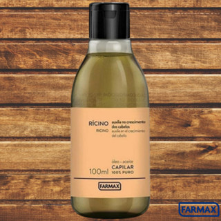 Oleo Capilar Rícino Puro Hidratação e Crescimento dos Cabelos 100ml Farmax