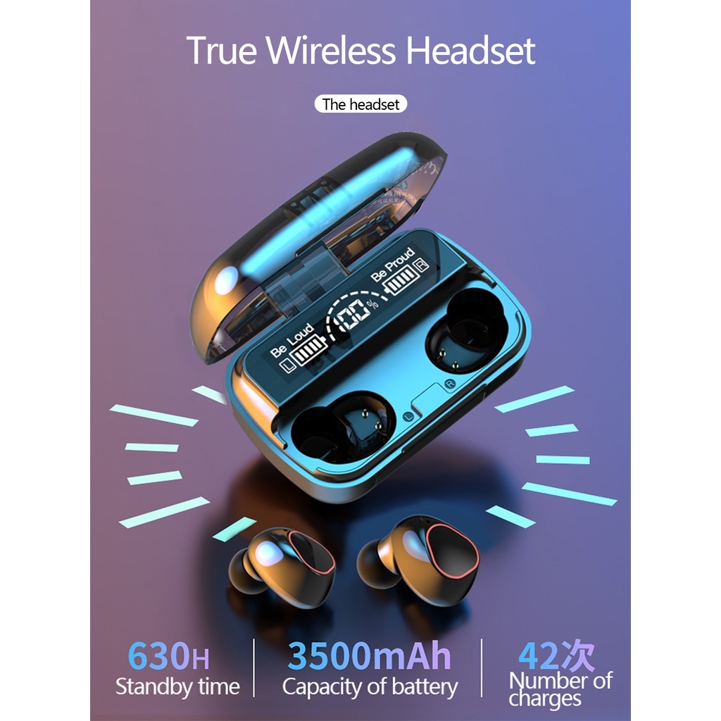 Fone De Ouvido m10 Sem Fio tws Fone De Ouvido Bluetooth Est Reo Com Pod Carregador Bluetooth 5.0 Fone