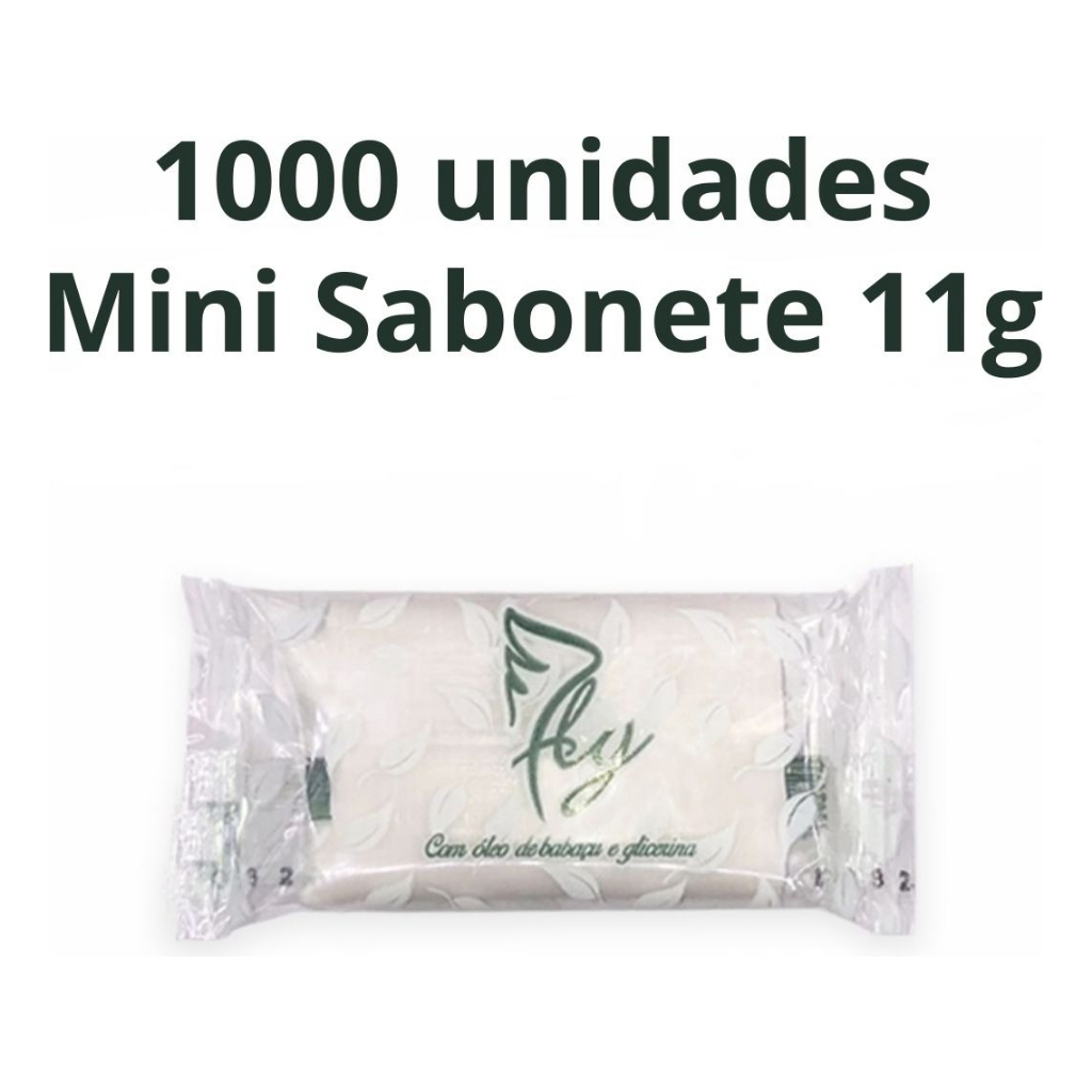 Kit com 1000 Mini Sabonetes 11g – Ideal para Hotéis, Pousadas, Airbnb e Doações