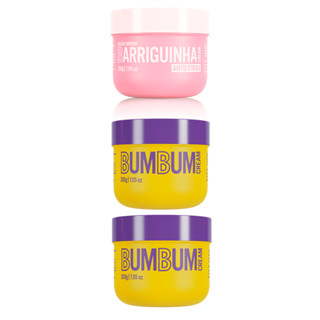 Kit 2 Bumbum Cream Creme Contra Celulites + 1 Barriguinha Antiestrias