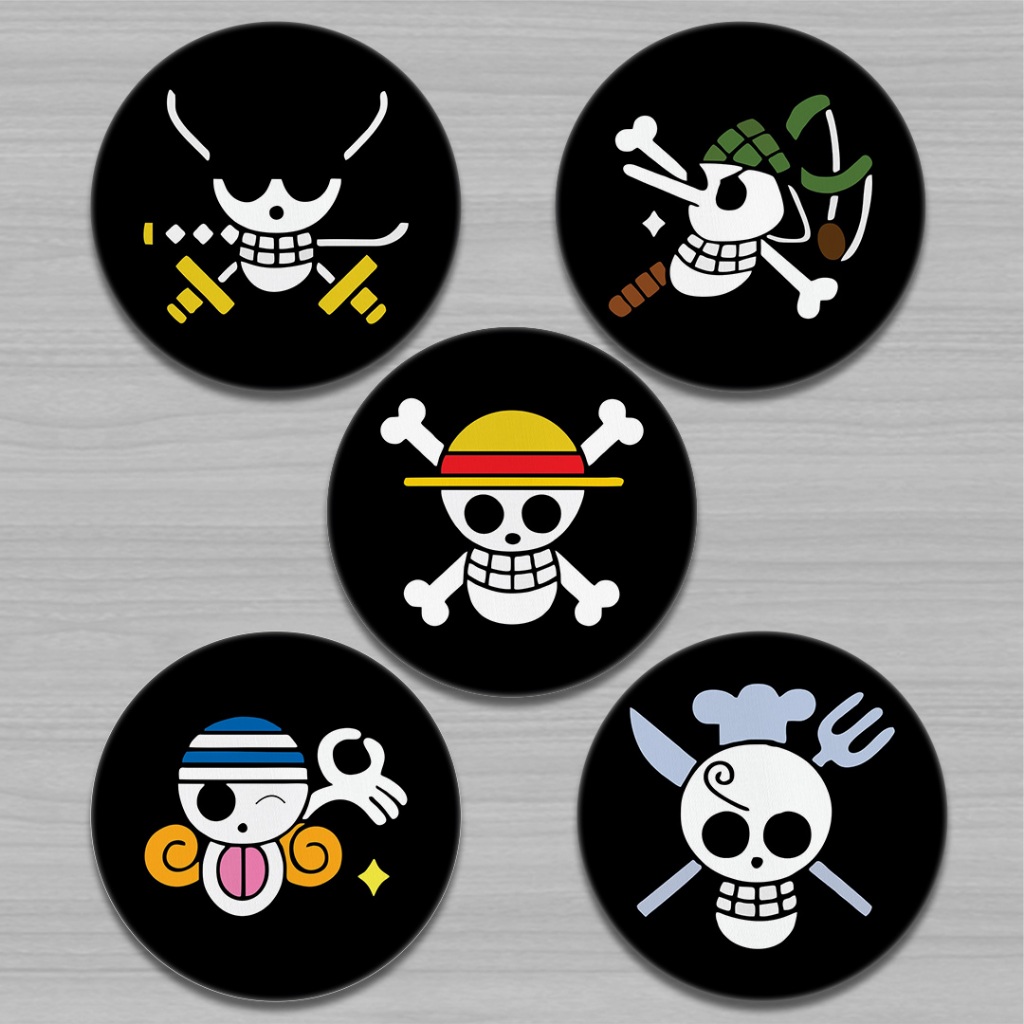 Kit Porta Copos Emborrachados - CAVEIRAS ONE PIECE em Oferta na Shopee