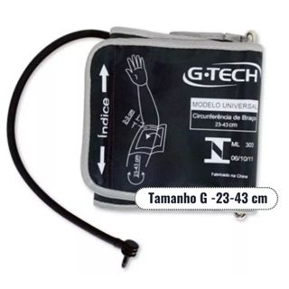 Braçadeira Universal Adulto para Aparelho De Pressão Universal 23 A 43 Cm G-tech em Oferta na Shopee