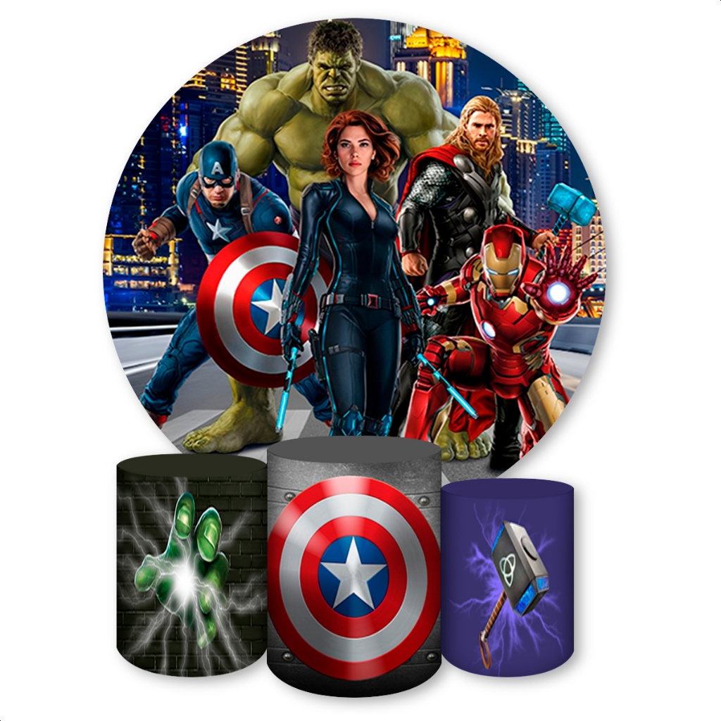 Kit Capa Painel + Trio Capas de Cilindros Sublimado Tema Diversos Ving. em Oferta na Shopee