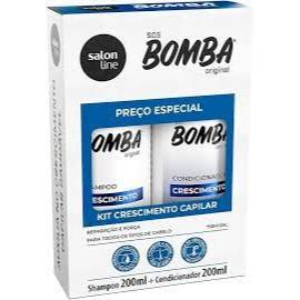 Kit Shampoo + Condicionador 200Ml Sos Bomba Original, Salon Line
