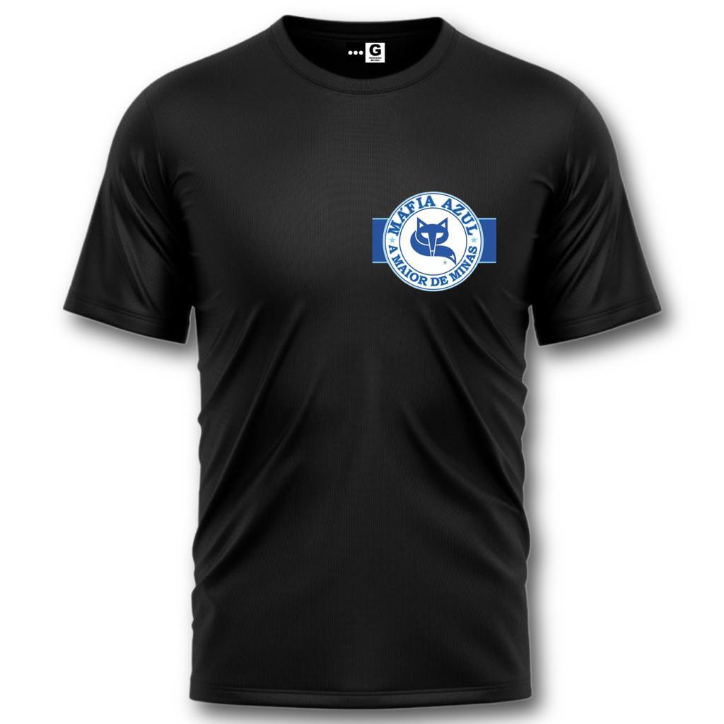 Camisa Masculina Camiseta Torcida Máfia Azul DRY FIT Academia Treino Futebol
