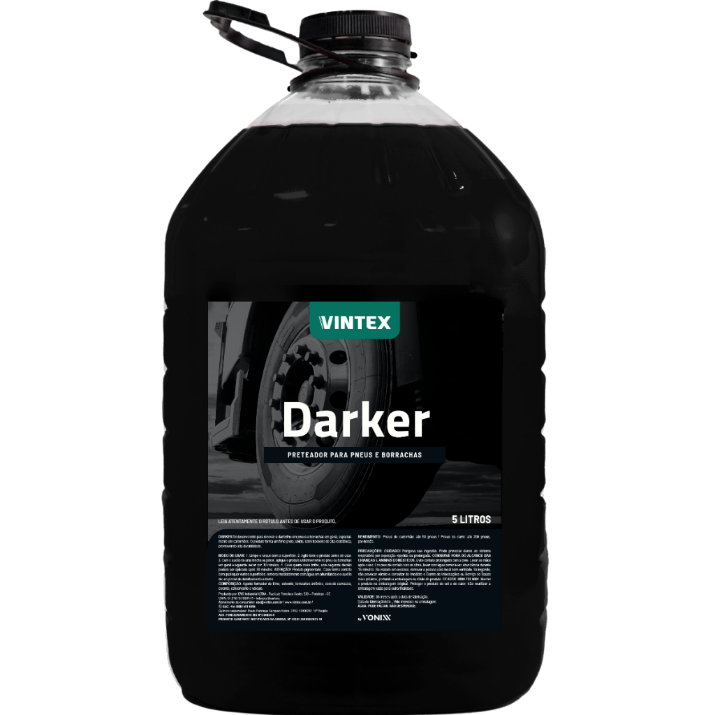 Darker Selante Preteador para Pneus e Borrachas Pneu Pretinho 5L Vintex em Oferta na Shopee