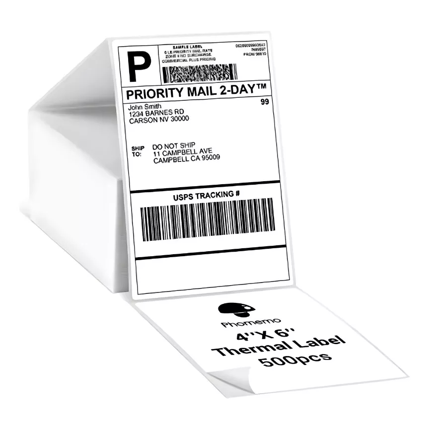 Kit 10.000 etiqueta termica 10x15 serrilha resma impressão continua não usa ribbon
